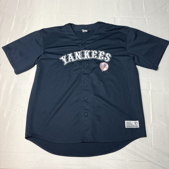 Vintage Dynasty New York Yankees Jersey Mens XXL 2XL Blue MLB NY - Picture 1 of 8